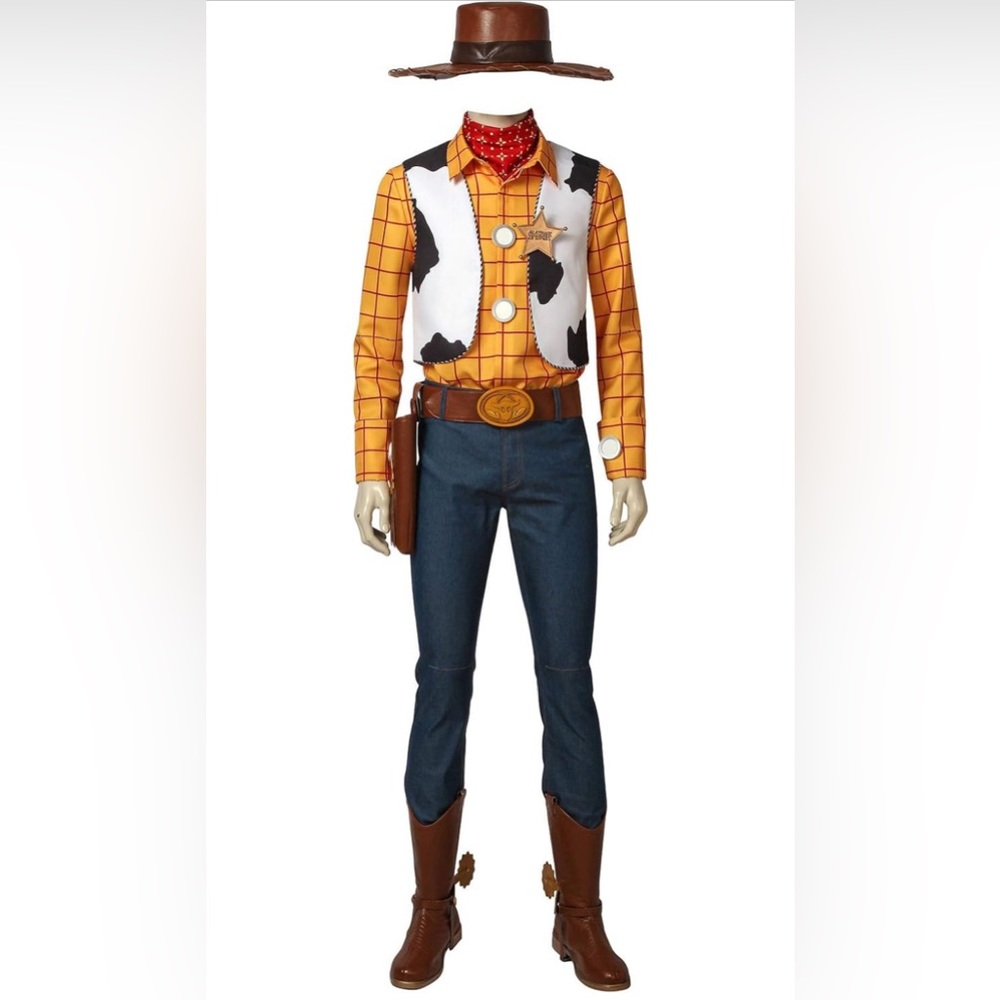 Woody Costume, Toy Story Cowboy Costume, Size Large